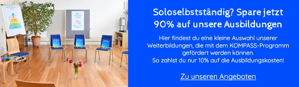 Soloselbstständig? Spare jetzt 90 % auf unsere Ausbildungen.